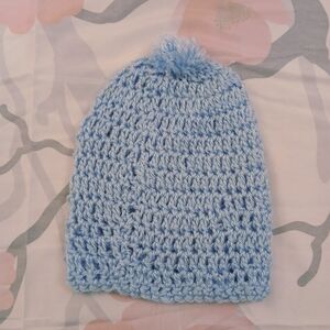 Light Blue Women's Crochet Beanie